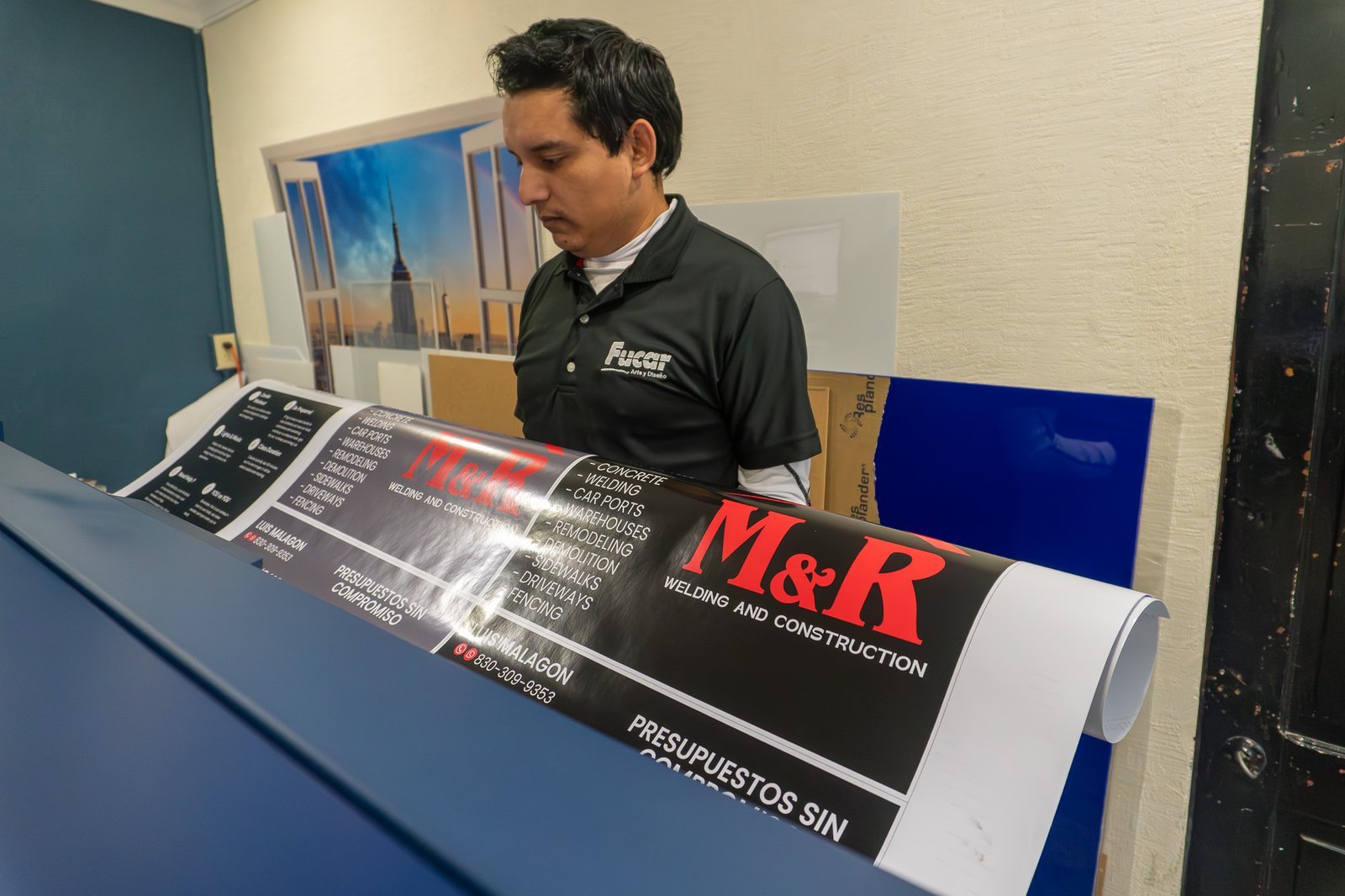 Preparación de lona para entrega